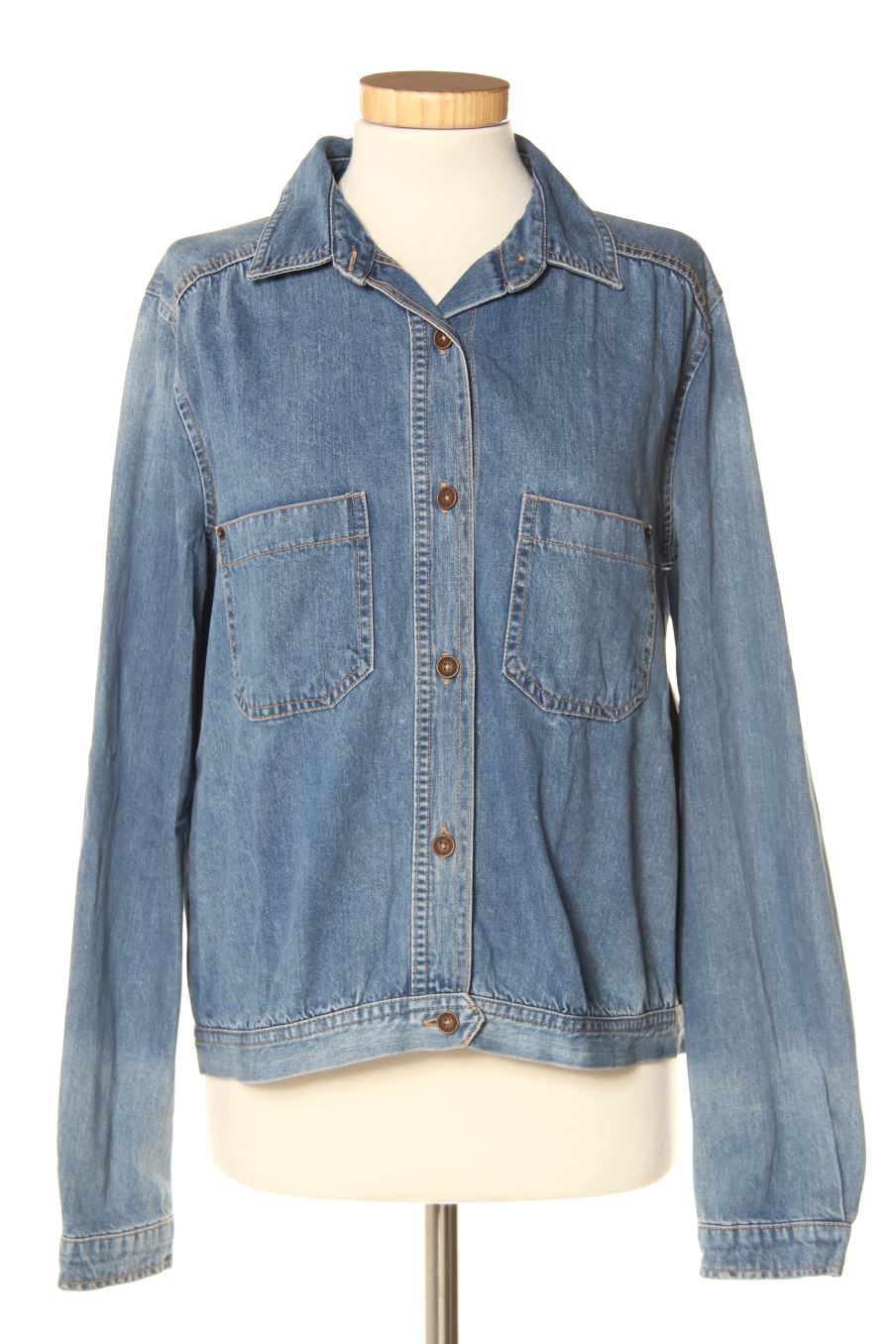 Chemise Trafaluc de la taille L, de couleur bleu de denim