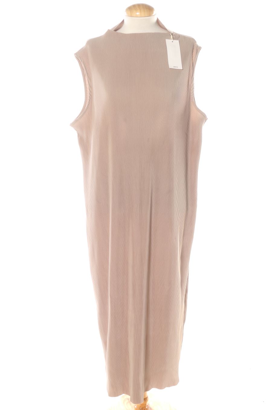 Vestito casual de Mango de la talla XL, de color beige