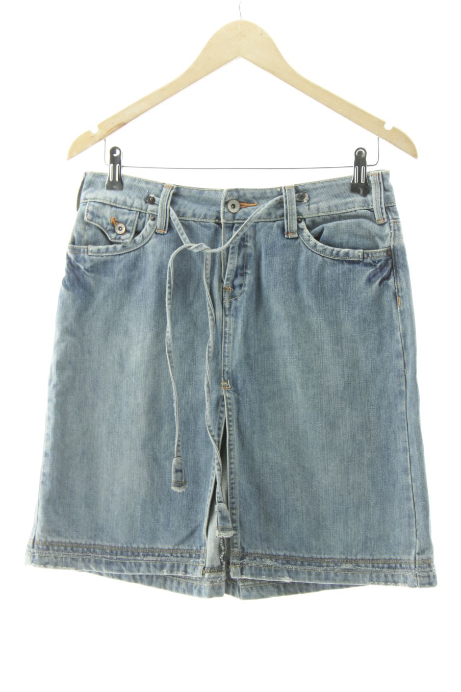 Jupe Mango de la taille 38, de couleur bleu de denim