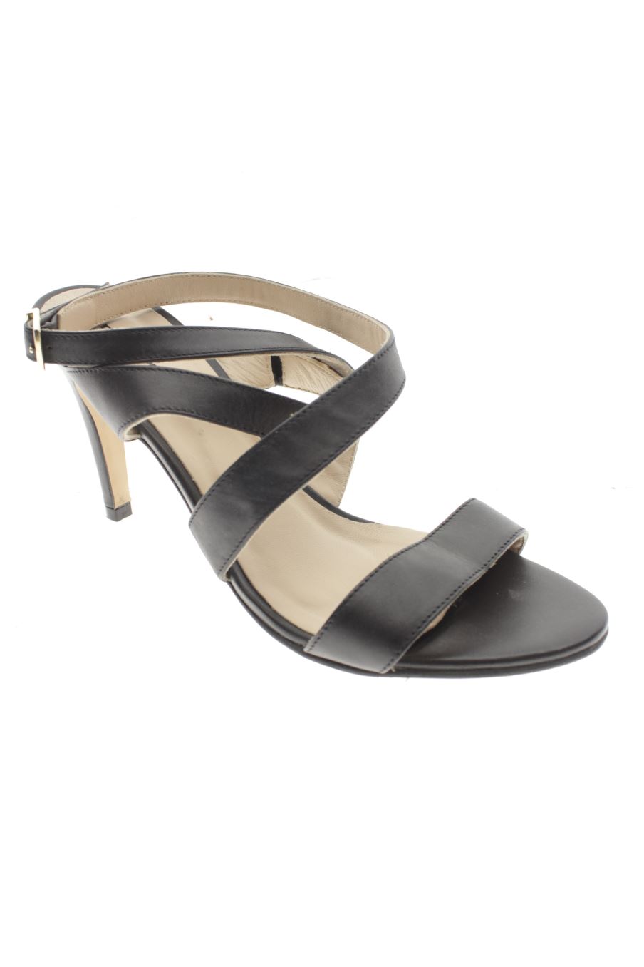 Sandalias tacon de Ted Lapidus de la talla 40, de color negro de