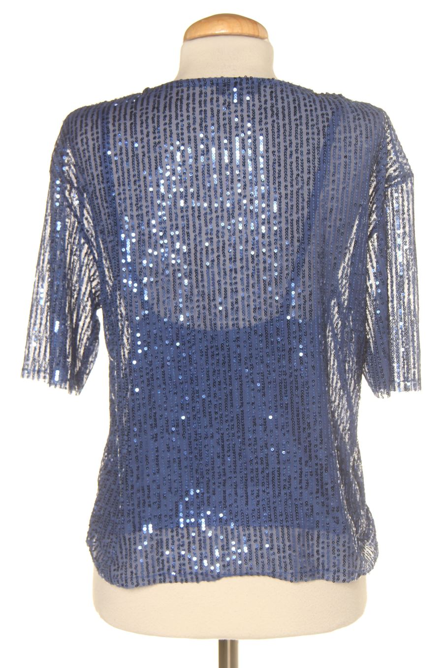 Blouse à manches courtes C&A de la taille XS, de couleur bleu