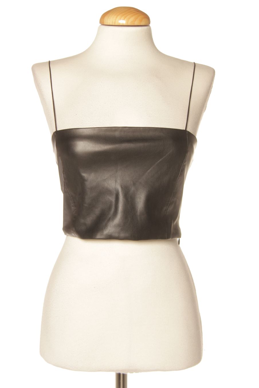 Top de Zara de la talla XS, de color negro de sintético