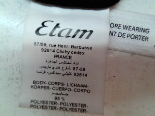 Pantalon Etam de la taille 34, de couleur noir