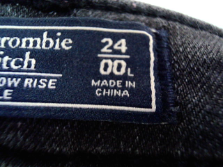 Vaqueros de Abercrombie & Fitch de la talla 34, de color gris de ropa vaquera
