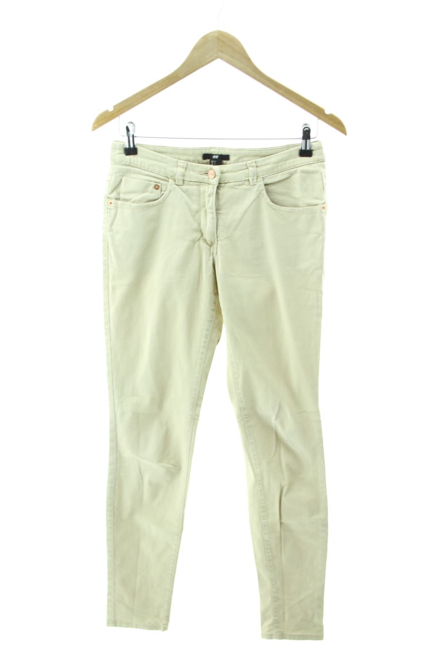 Vaqueros de H&M de la talla 36, de color beige de ropa vaquera
