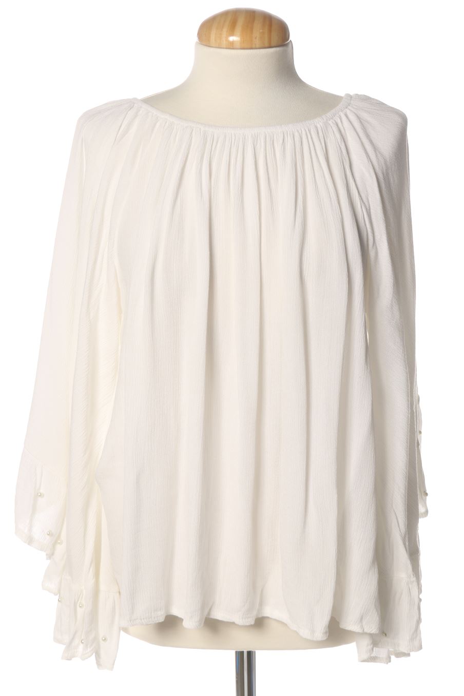 Blusa de manga larga de Algo Bonito de la talla Única, de color blanco