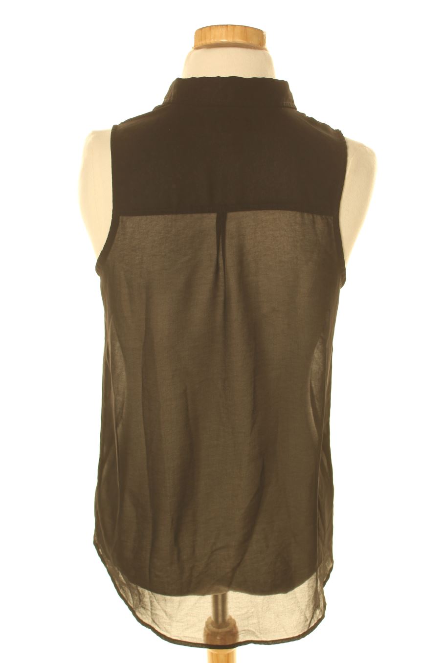 Chemise sans manches Bershka de la taille S, de couleur noir