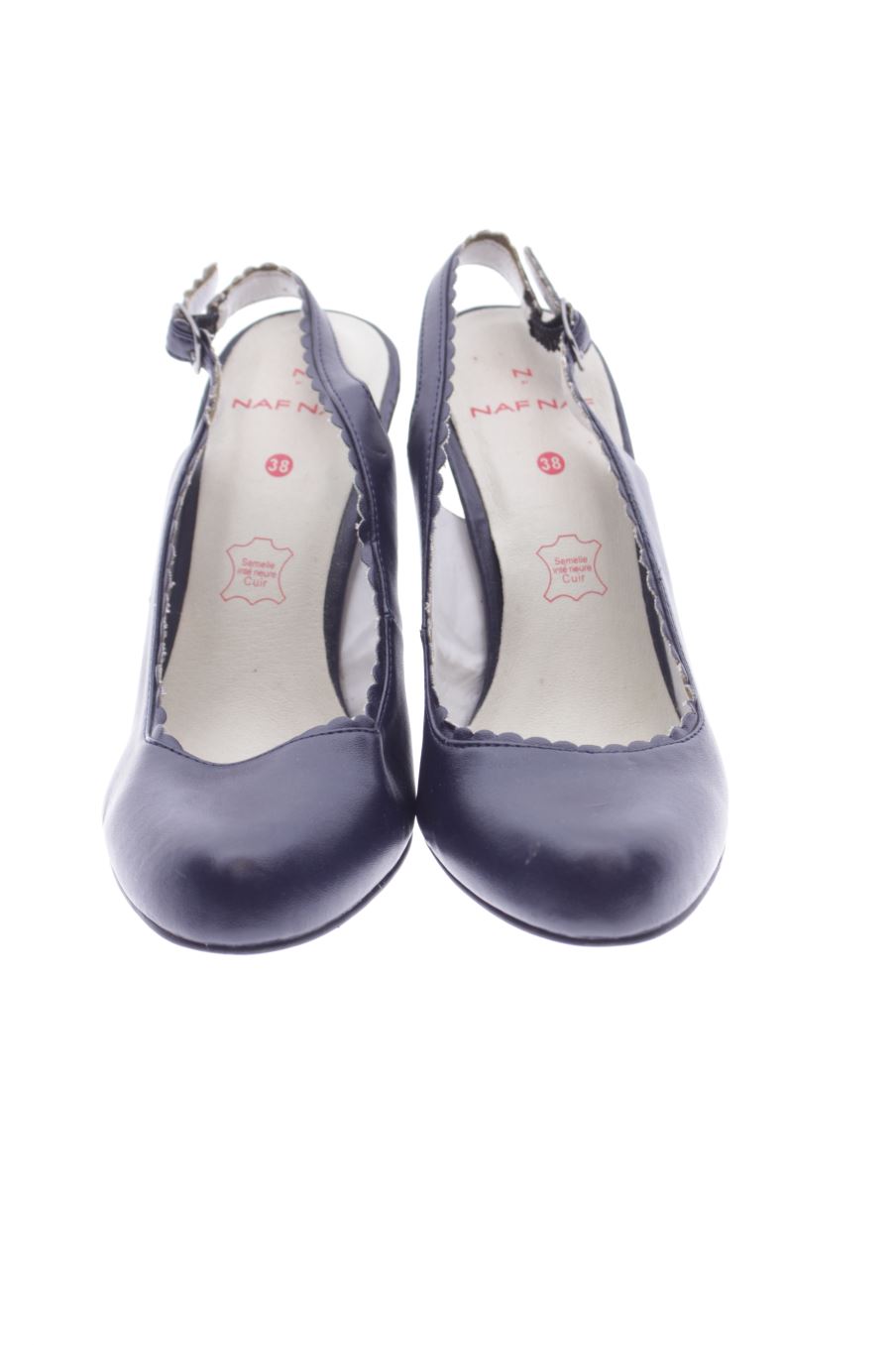 Sandalias tacon de Naf Naf de la talla 38, de color azul de