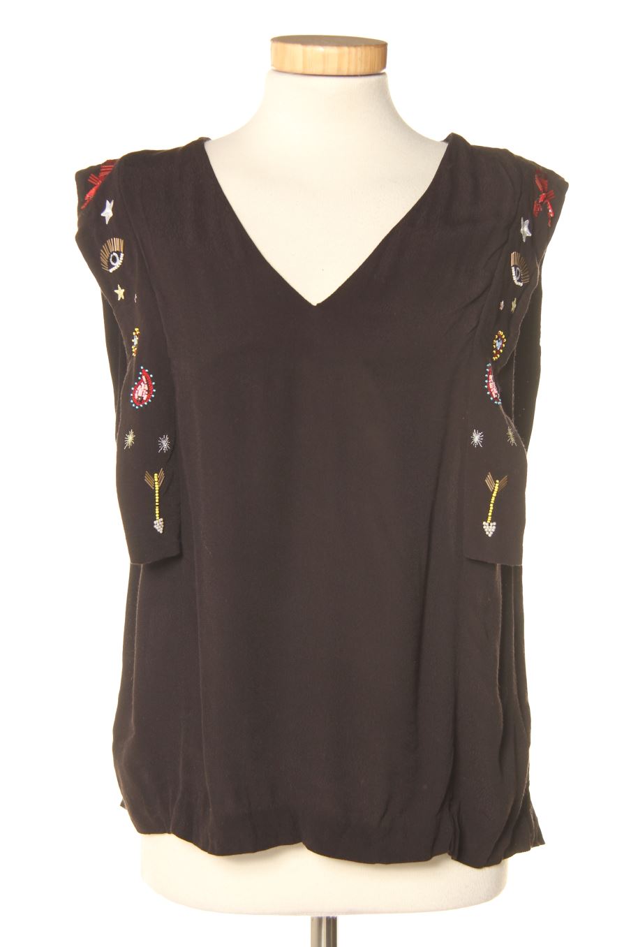 Blouse à manches courtes & Other Stories de la taille 42, de couleur noir