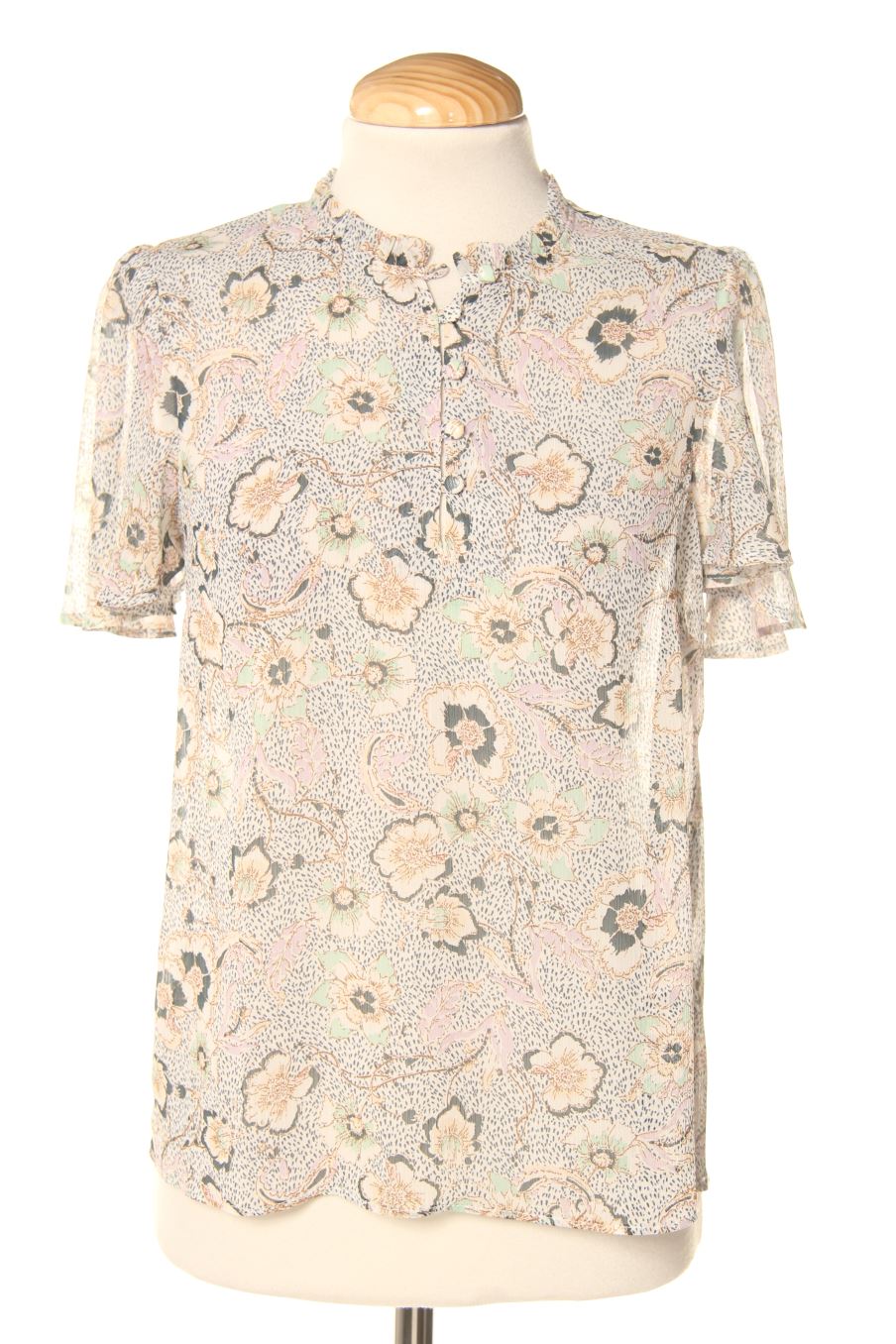 Blouse à manches courtes Etam de la taille 34, de couleur fleurs
