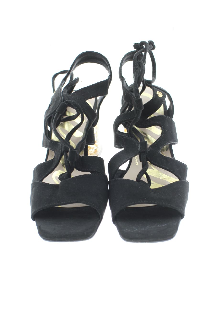 Sandalias tacon de Cuplé de la talla 36, de color negro de