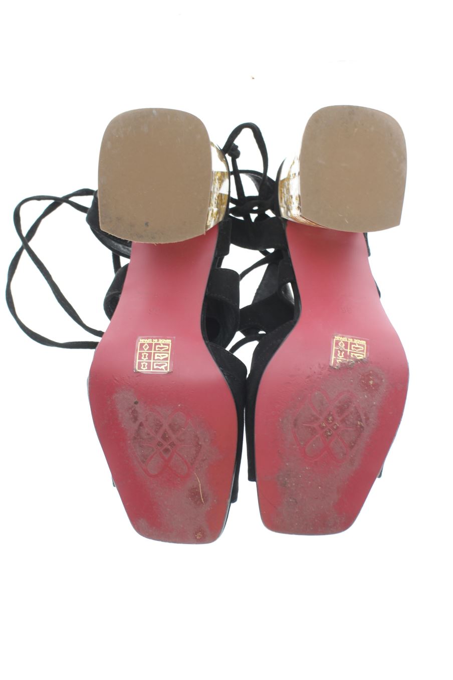 Sandalias tacon de Cuplé de la talla 36, de color negro de