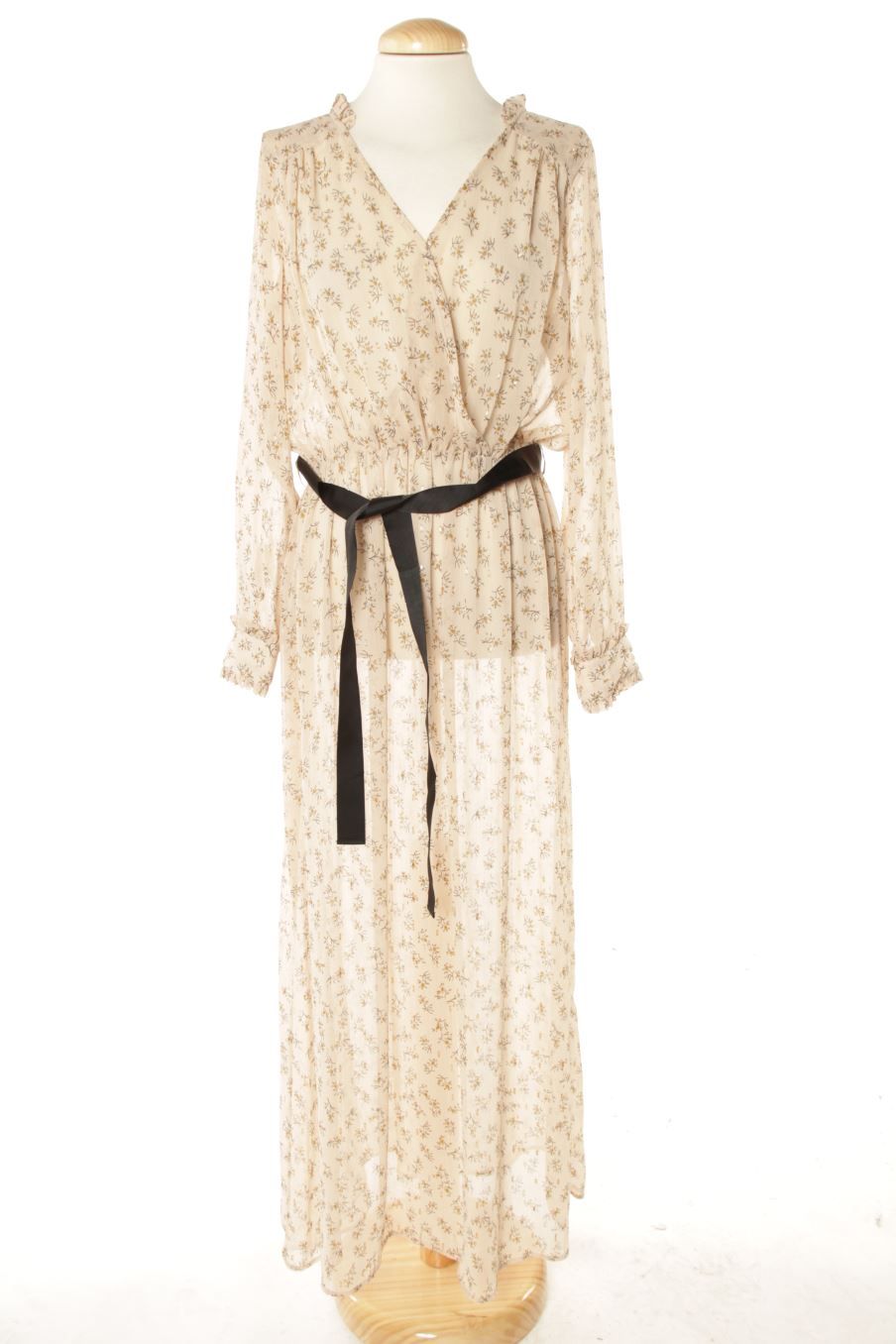 Robe casual Naf Naf de la taille L, de couleur beige