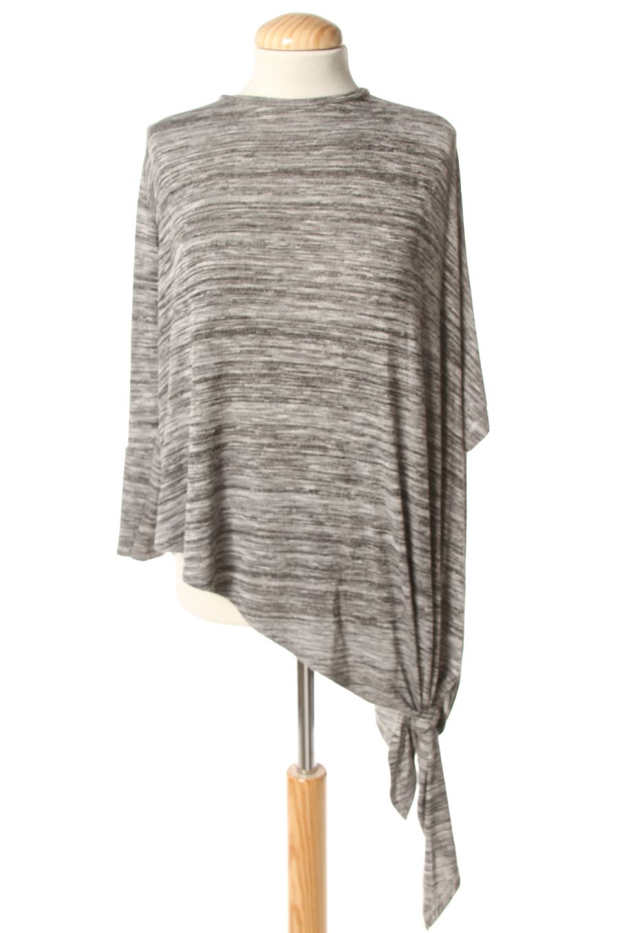 Camiseta manga larga de Bershka de la talla S, de color gris