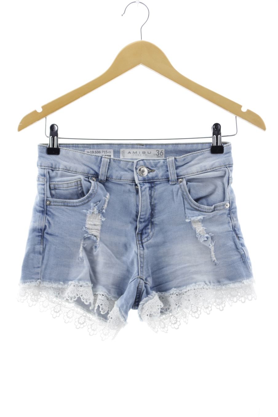 Shorts Amisu de la taille 36, de couleur bleu de denim