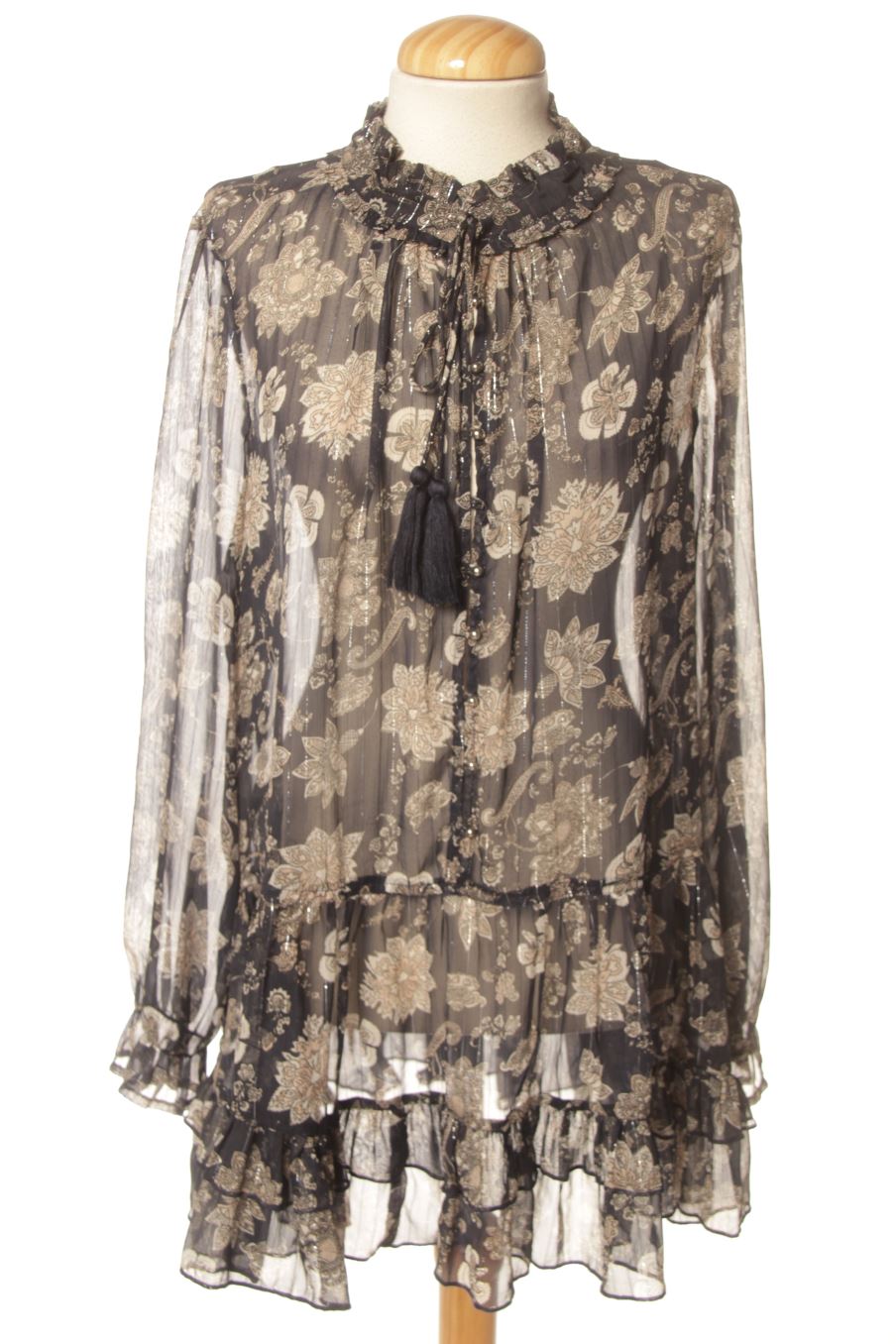 Blusa a maniche lunghe de Cortefiel de la talla L, de color blu