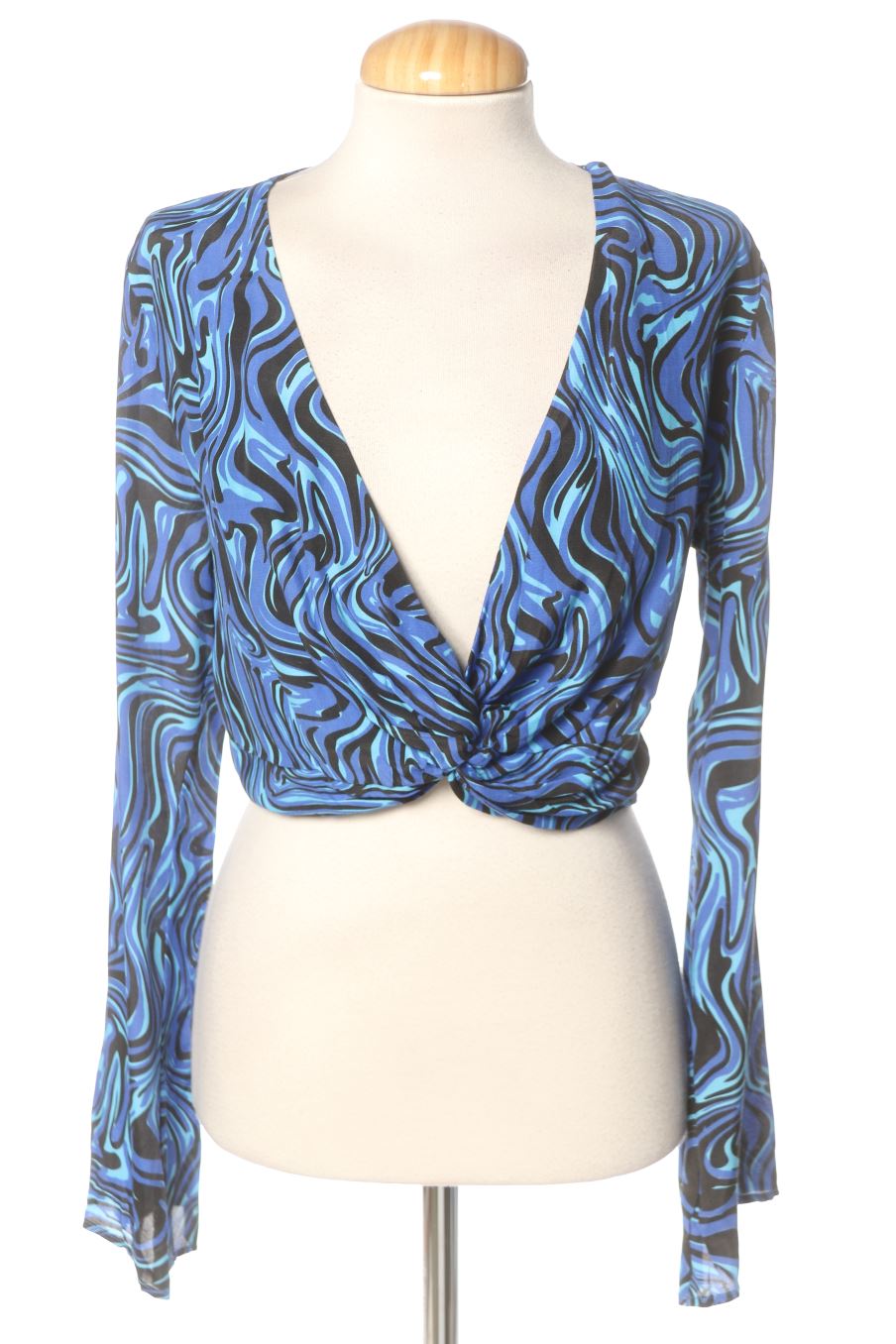 Blouse à manches longues Bershka de la taille M, de couleur imprimés