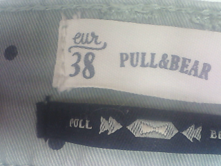 Jeans Pull & Bear de la taille 38, de couleur vert de denim
