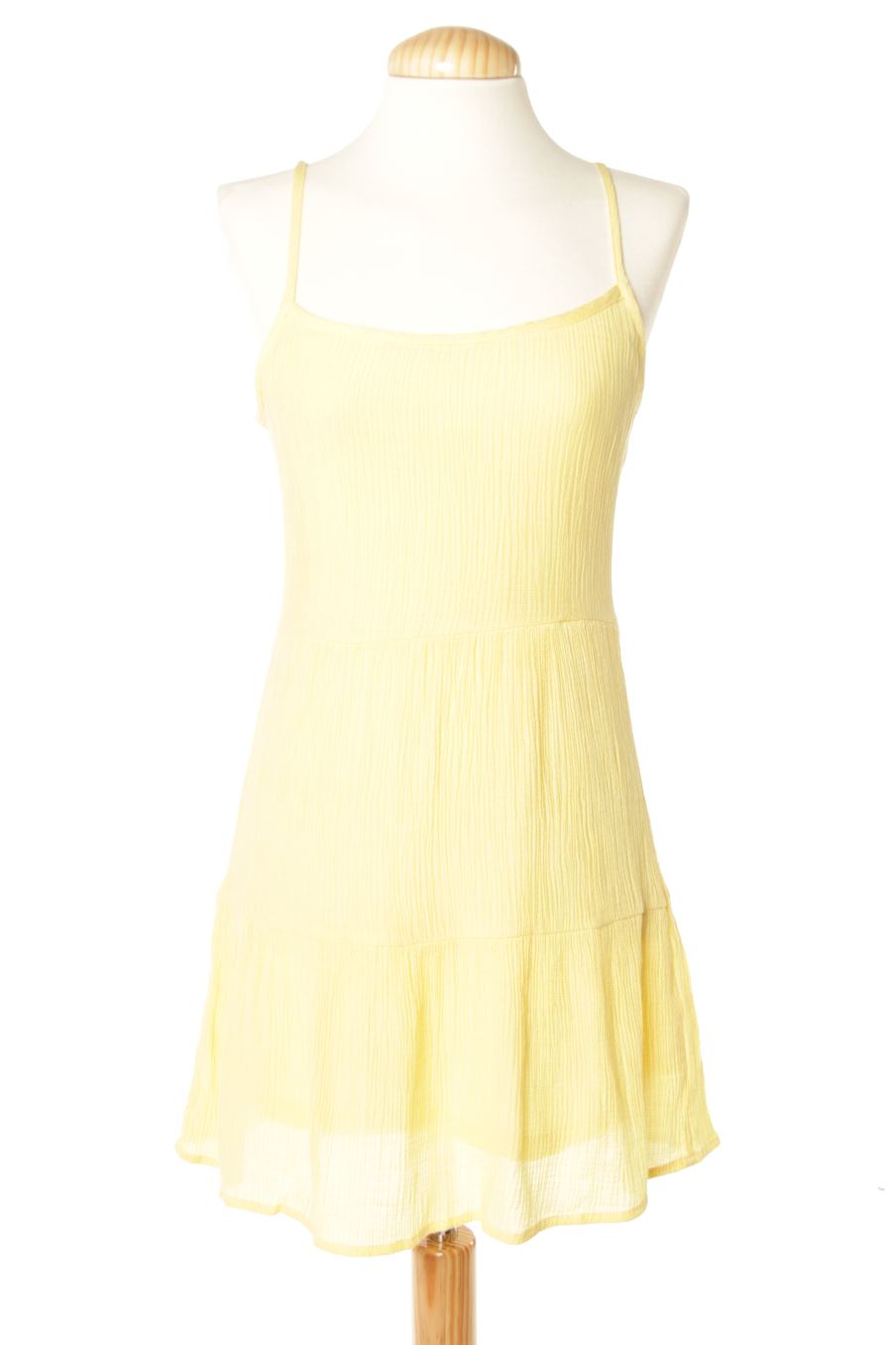 Robe casual H&M de la taille 34, de couleur jaune