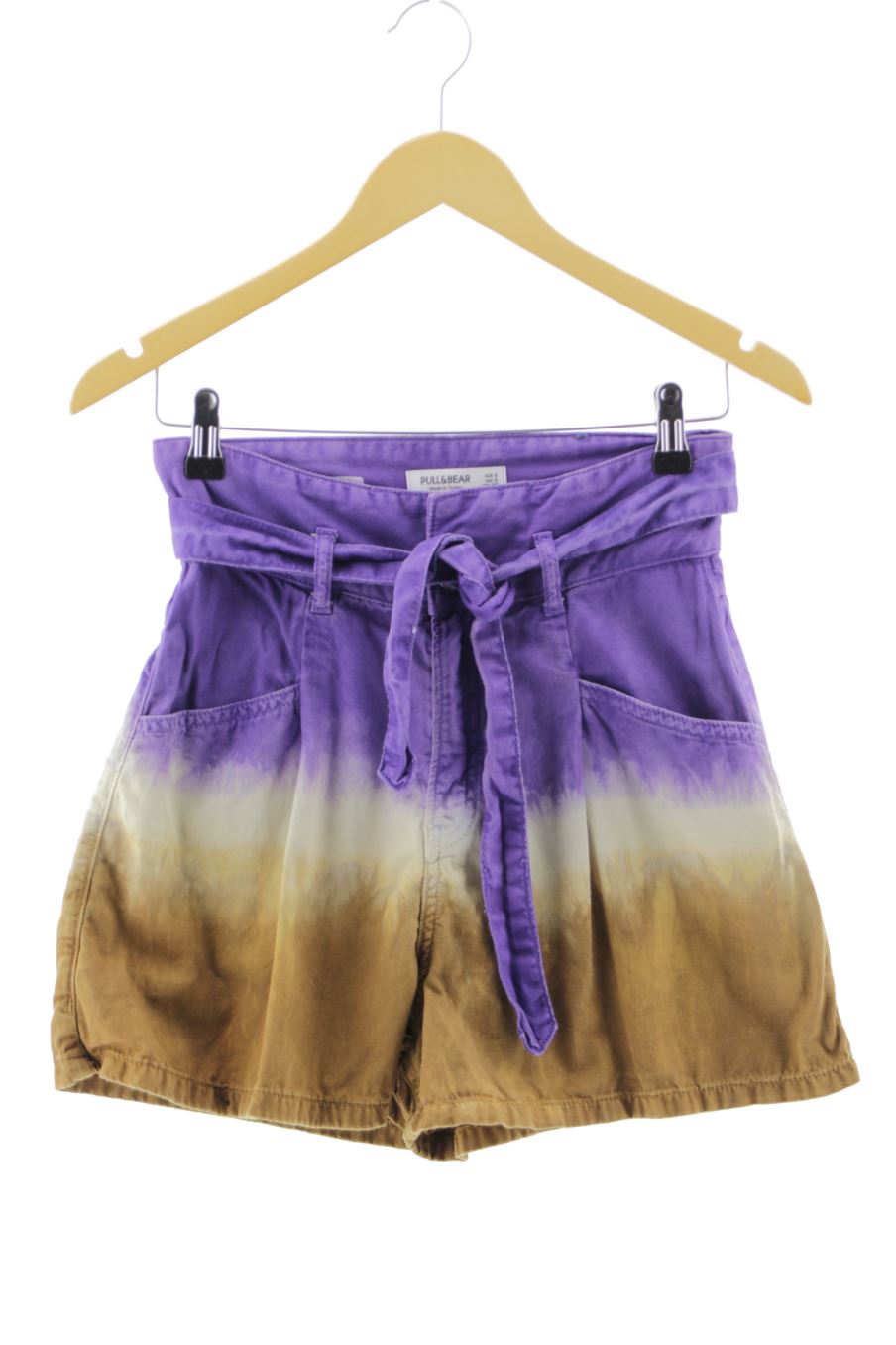 Pantalones cortos de Pull & Bear de la talla S, de color morado de ropa vaquera