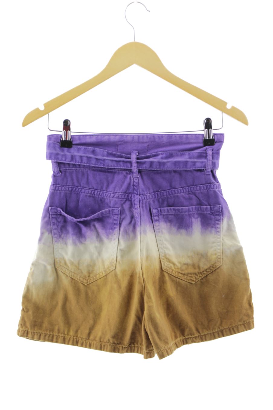 Pantalones cortos de Pull & Bear de la talla S, de color morado de ropa vaquera