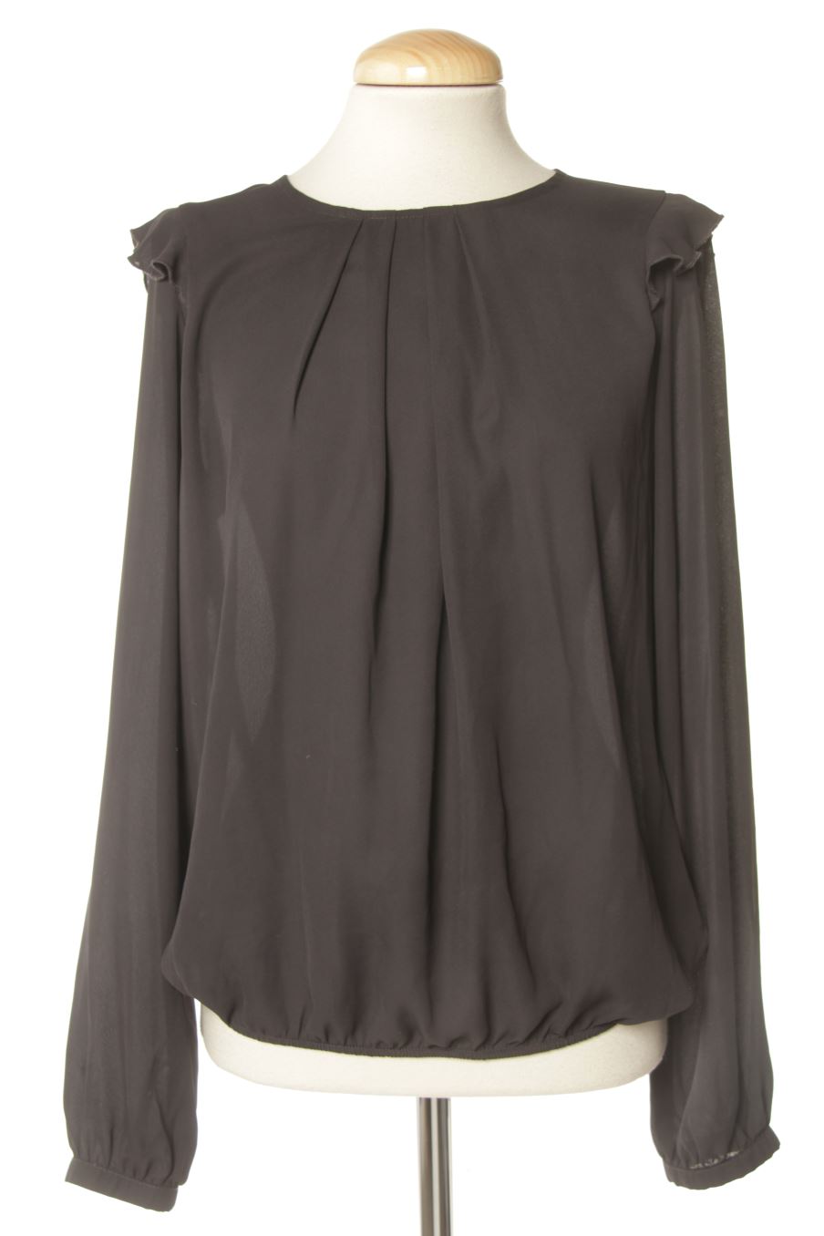 Blouse à manches longues Amisu de la taille S, de couleur gris