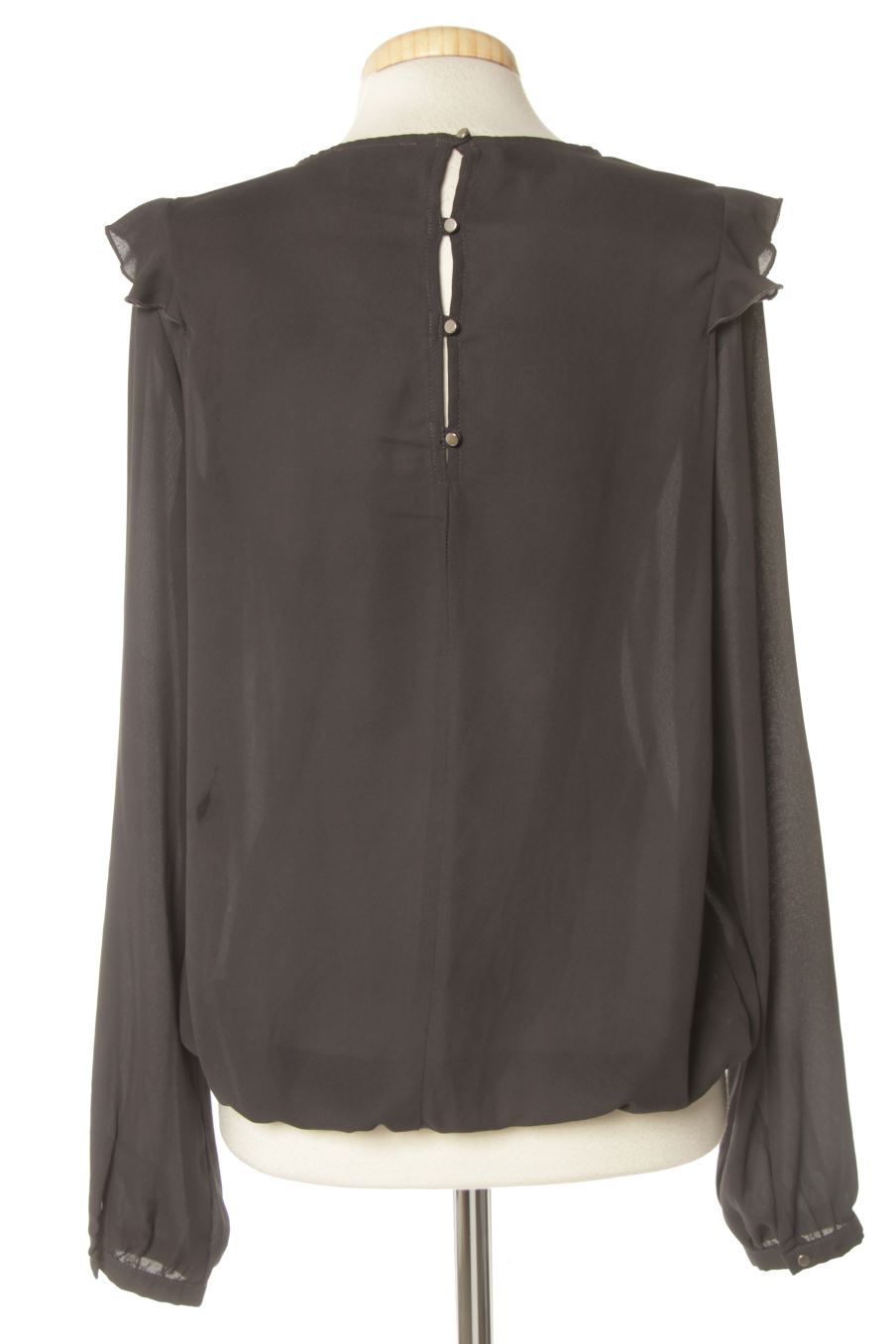 Blouse à manches longues Amisu de la taille S, de couleur gris