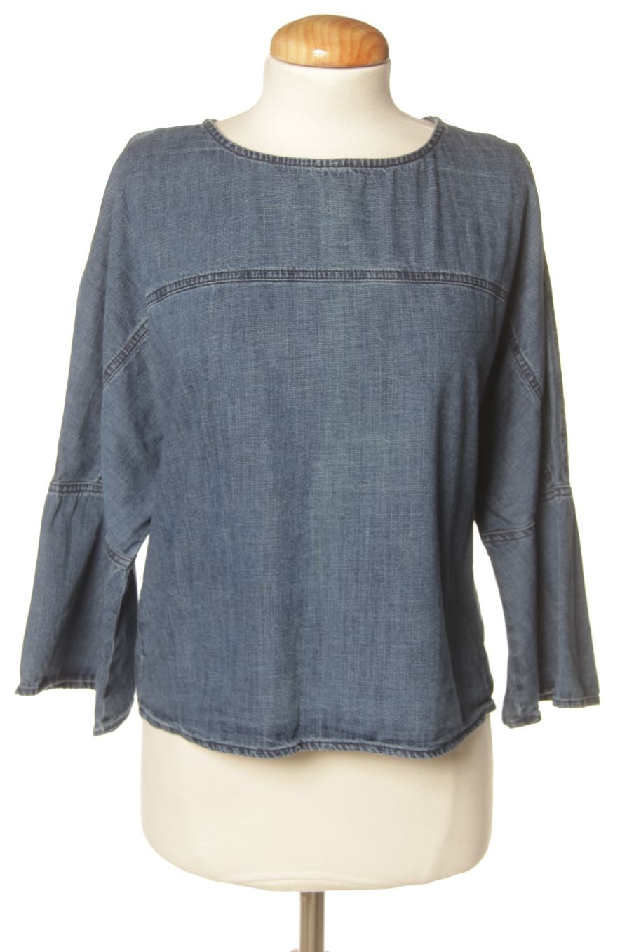 Blouse à manches longues Mango de la taille S, de couleur bleu