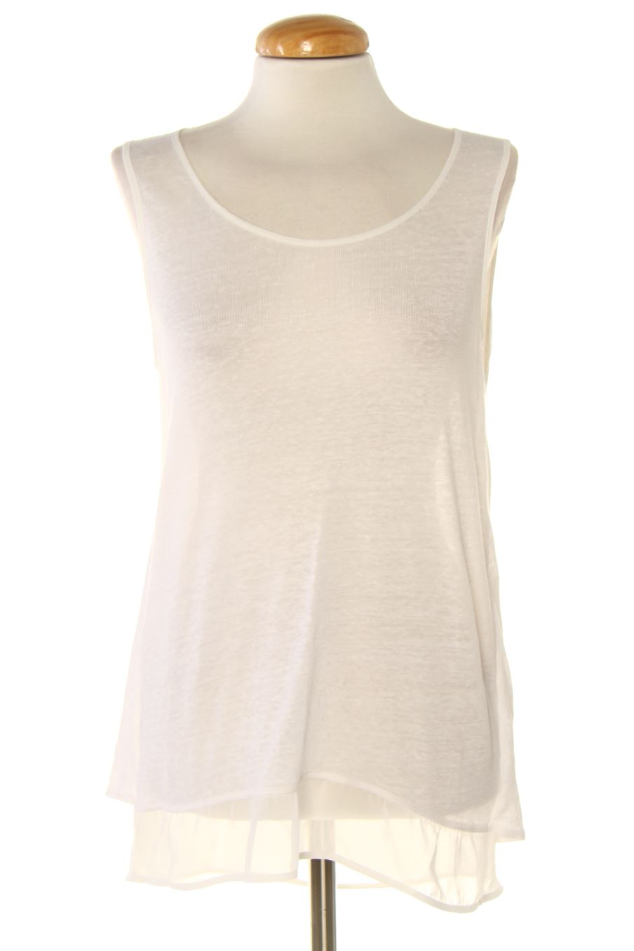 Blouse à manches courtes Massimo Dutti de la taille S, de couleur blanc