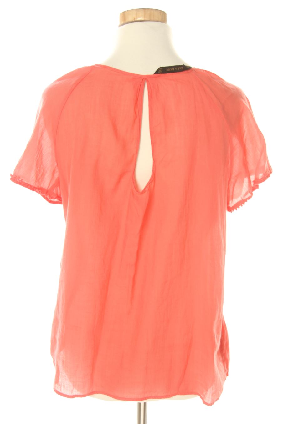 Blouse à manches courtes Zara de la taille S, de couleur rose
