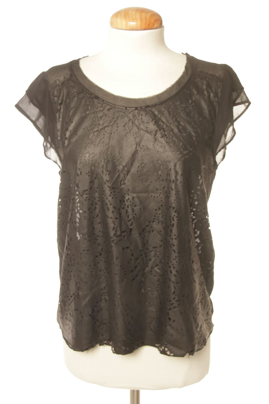 Blusa de manga corta de Zara de la talla S, de color negro