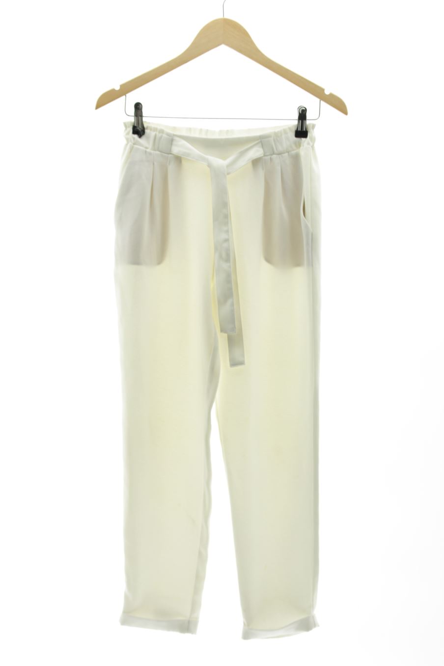 Pantalon Stradivarius de la taille S, de couleur blanc