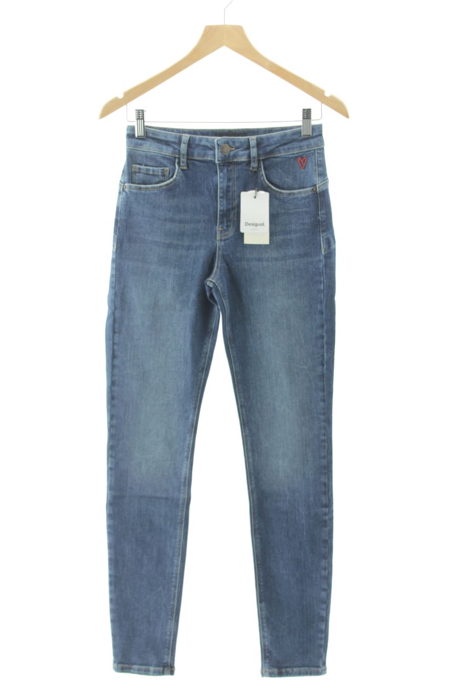 Jeans Desigual de la taille 38, de couleur bleu de denim
