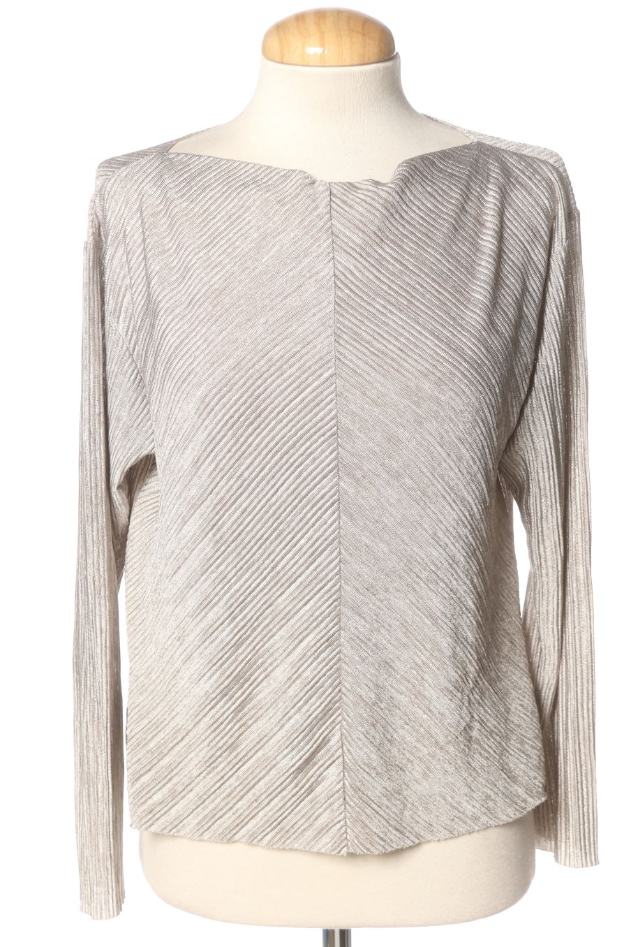 Maglietta a maniche lunghe de MANGO SuiT de la talla S, de color beige