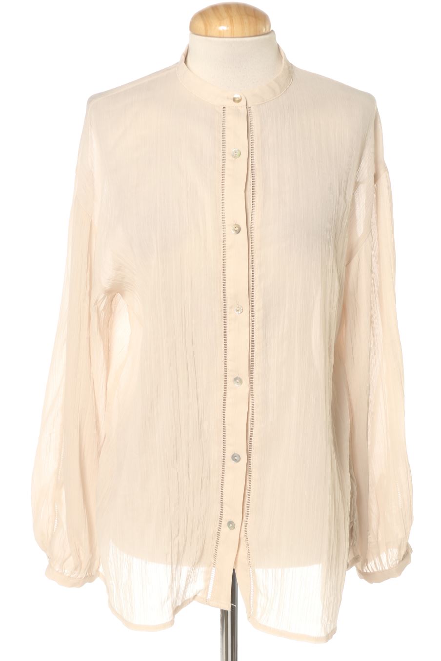 Blusa de manga larga de Zara de la talla XS, de color beige