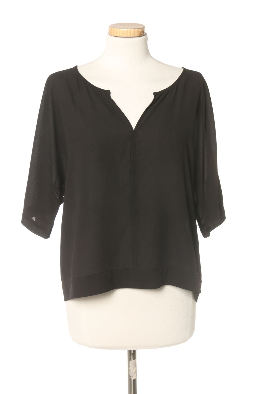 Blouse à manches courtes Surkana de la taille L, de couleur noir