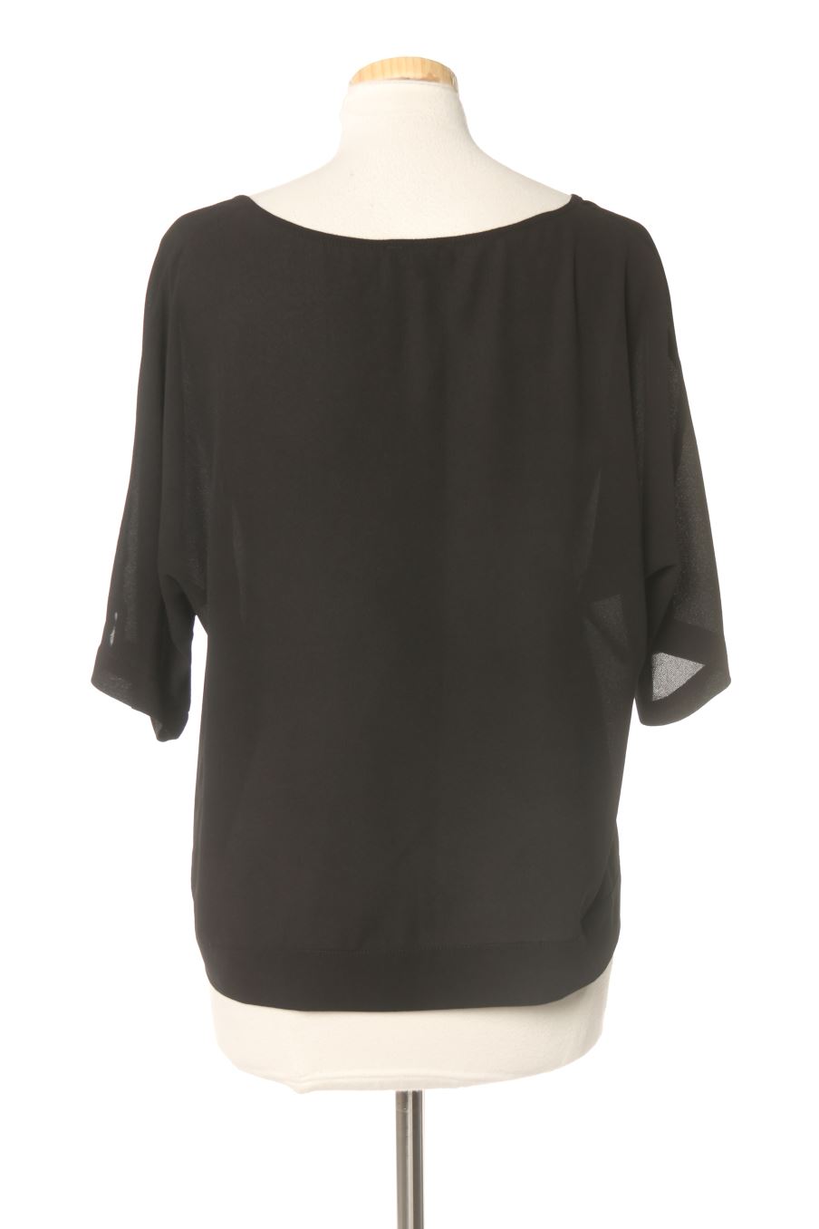 Blouse à manches courtes Surkana de la taille L, de couleur noir