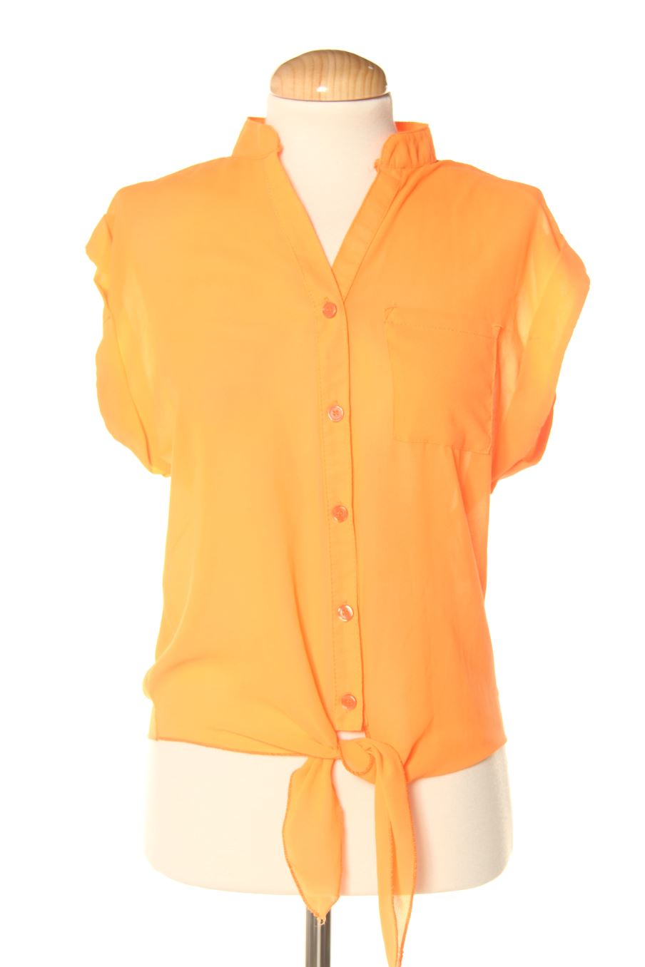 Blouse à manches courtes Made in italy de la taille S, de couleur orange
