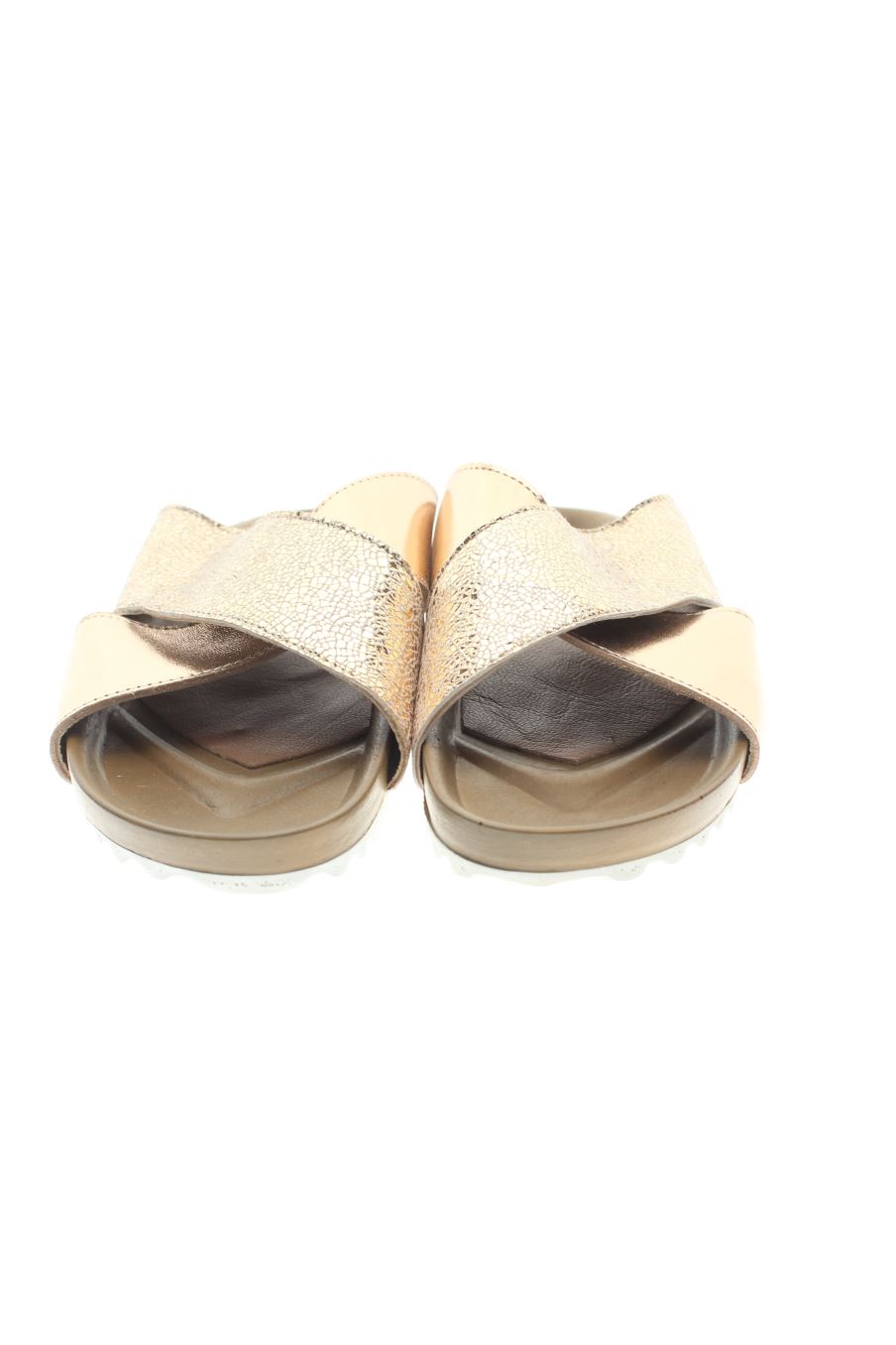 Sandalias planas de Pedro Torres de la talla 39, de color dorado de
