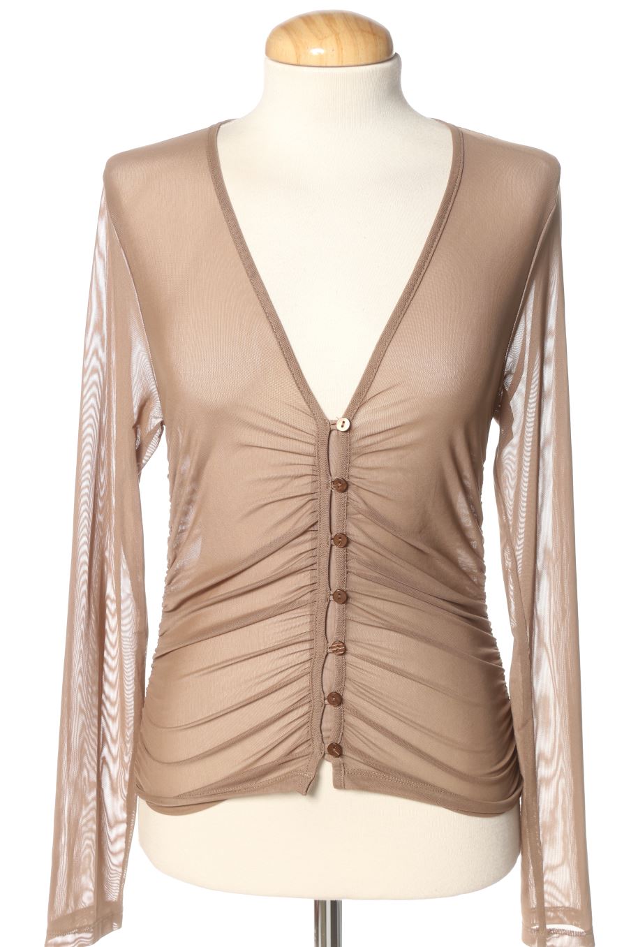 Blusa a maniche lunghe de Stradivarius de la talla M, de color marrone