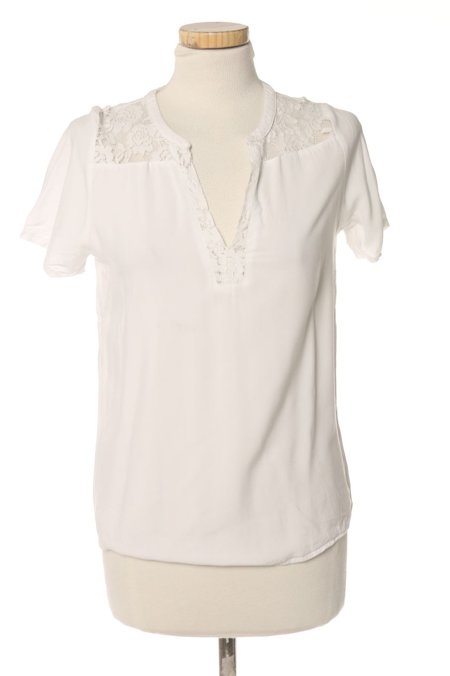 Blouse à manches courtes Jacqueline De Yong de la taille 34, de couleur blanc