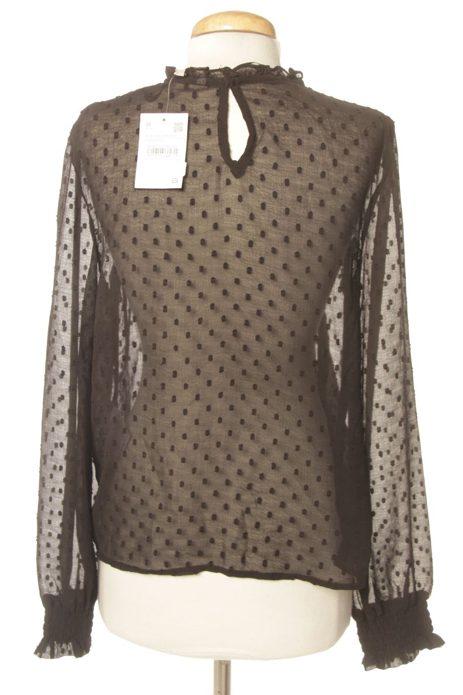 Blouse à manches longues C&A de la taille 36, de couleur noir