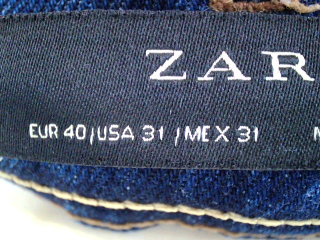 Vaquero de Zara de la talla 40
