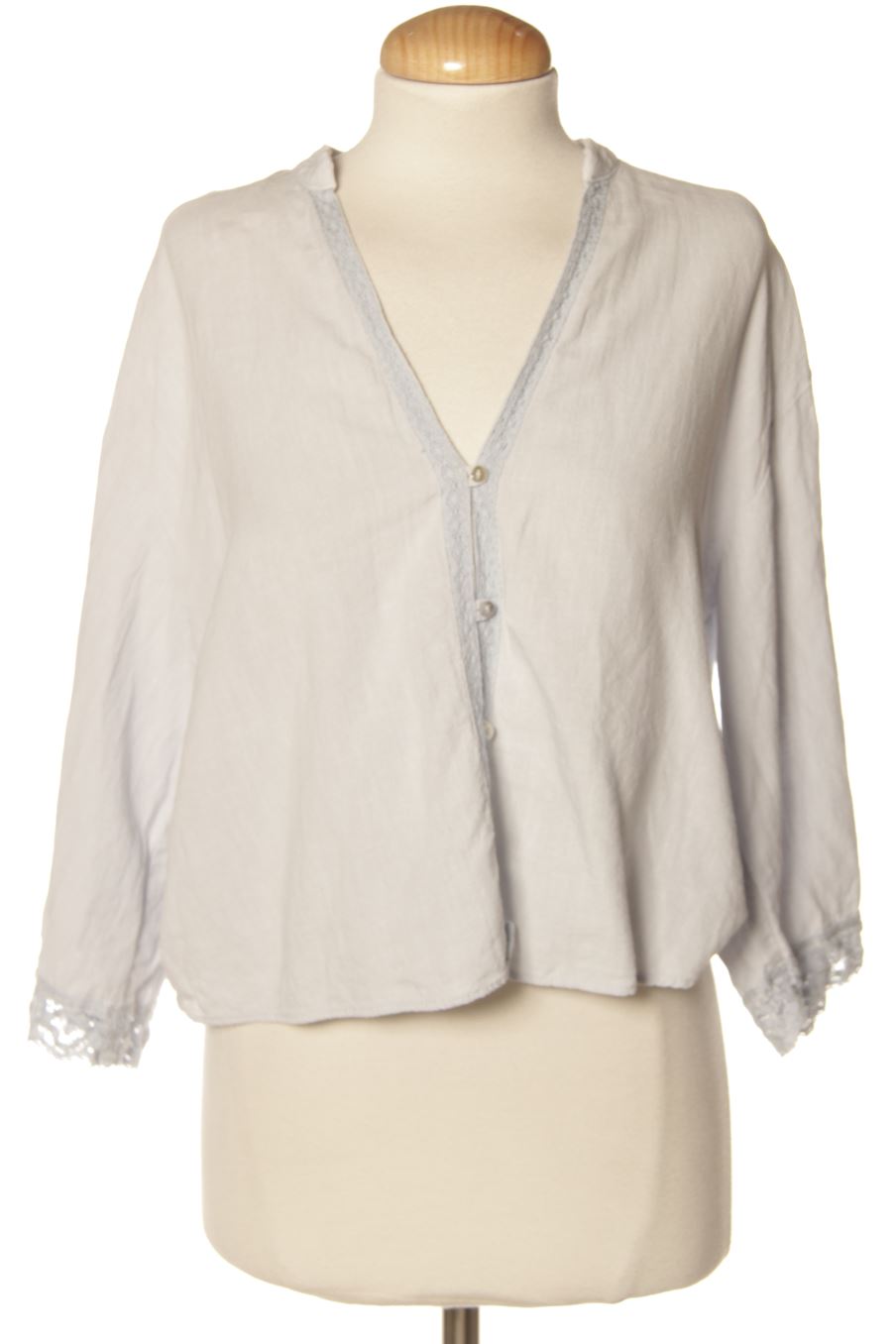 Top de Zara de la talla XS, de color azul