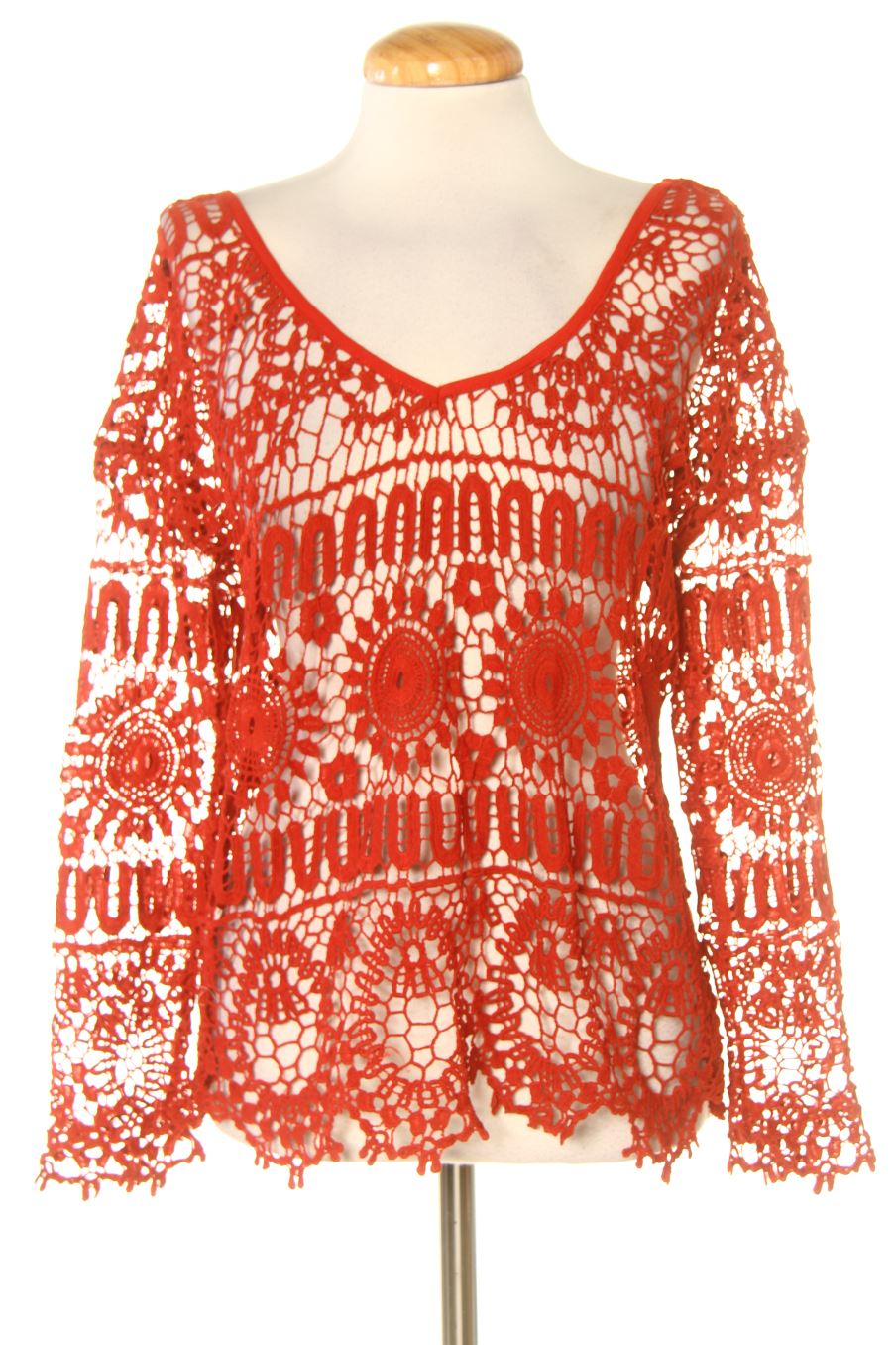 Blouse à manches longues Mango de la taille S, de couleur rouge