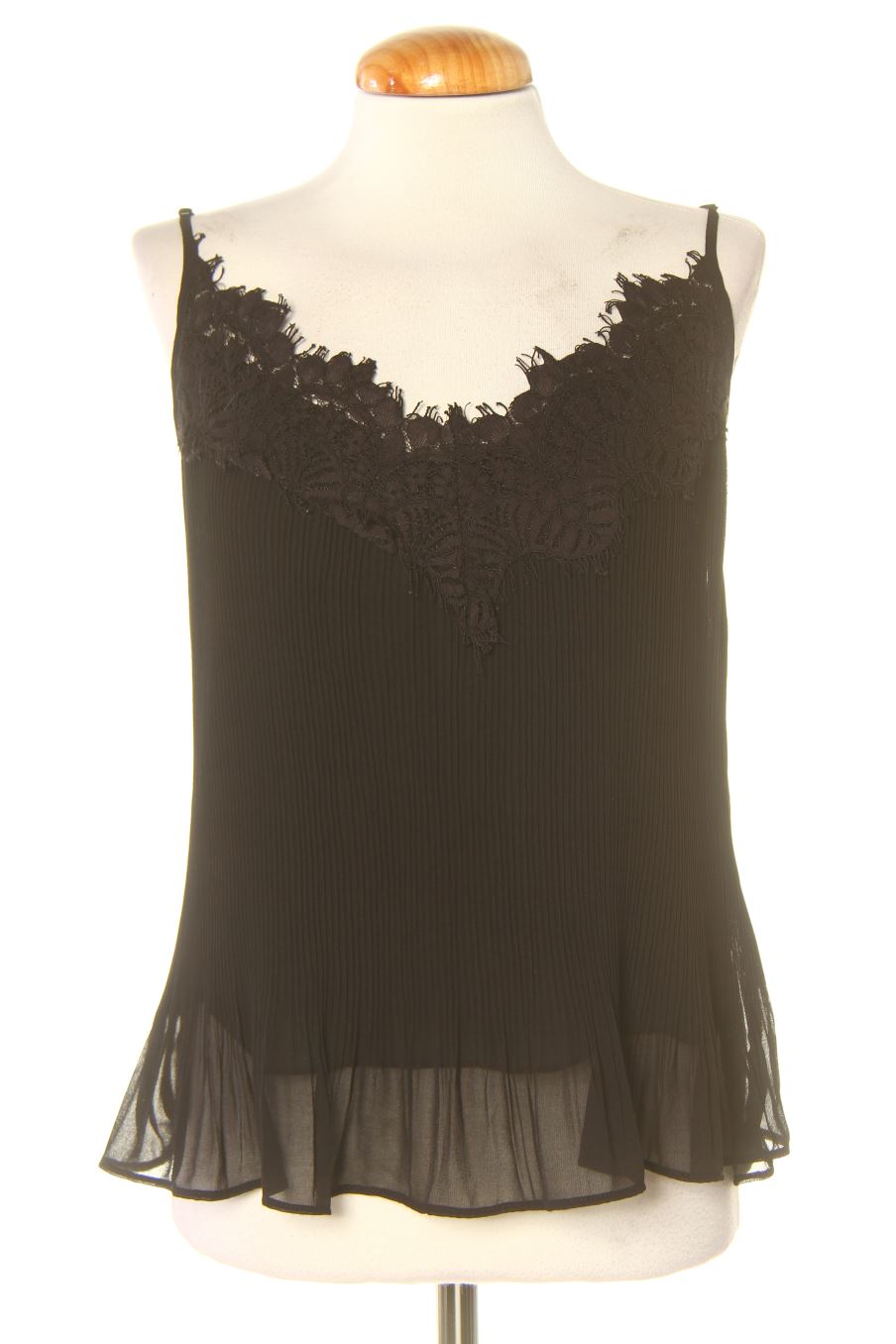 Top de Zara de la talla S, de color negro