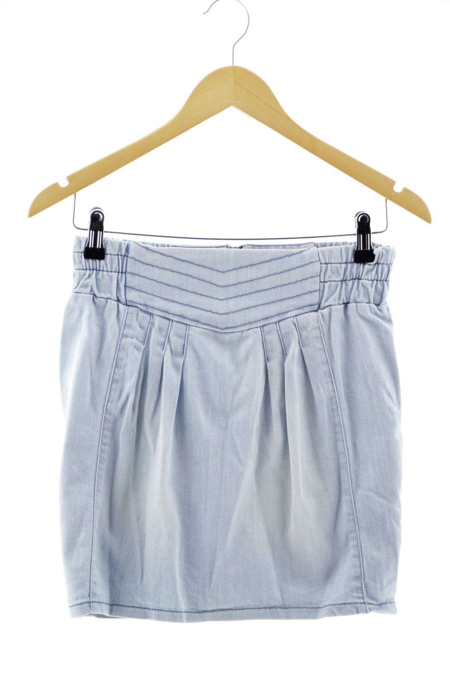 Jupe Stradivarius de la taille 34, de couleur bleu de denim