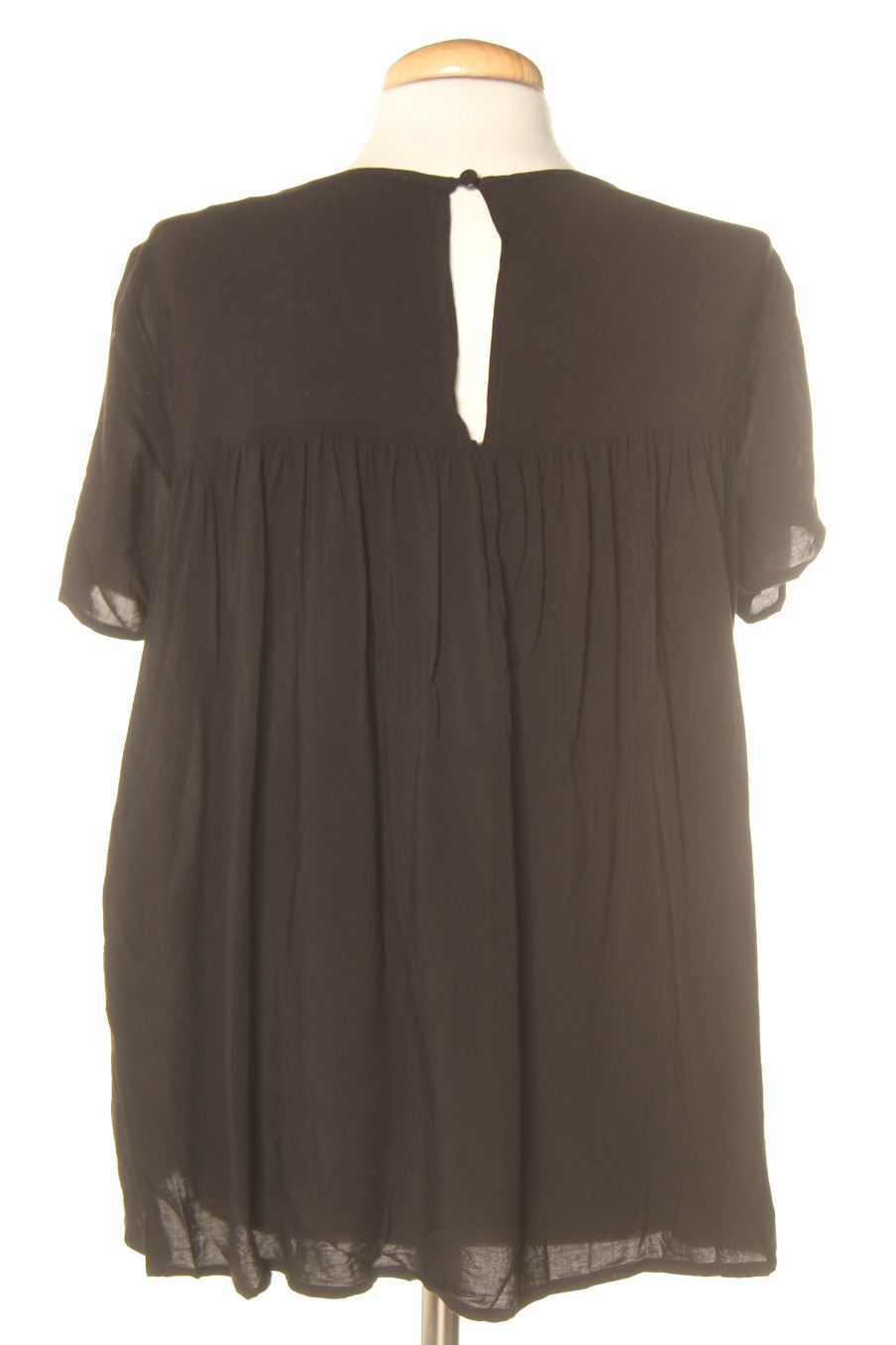 Blouse à manches courtes Benetton de la taille S, de couleur noir