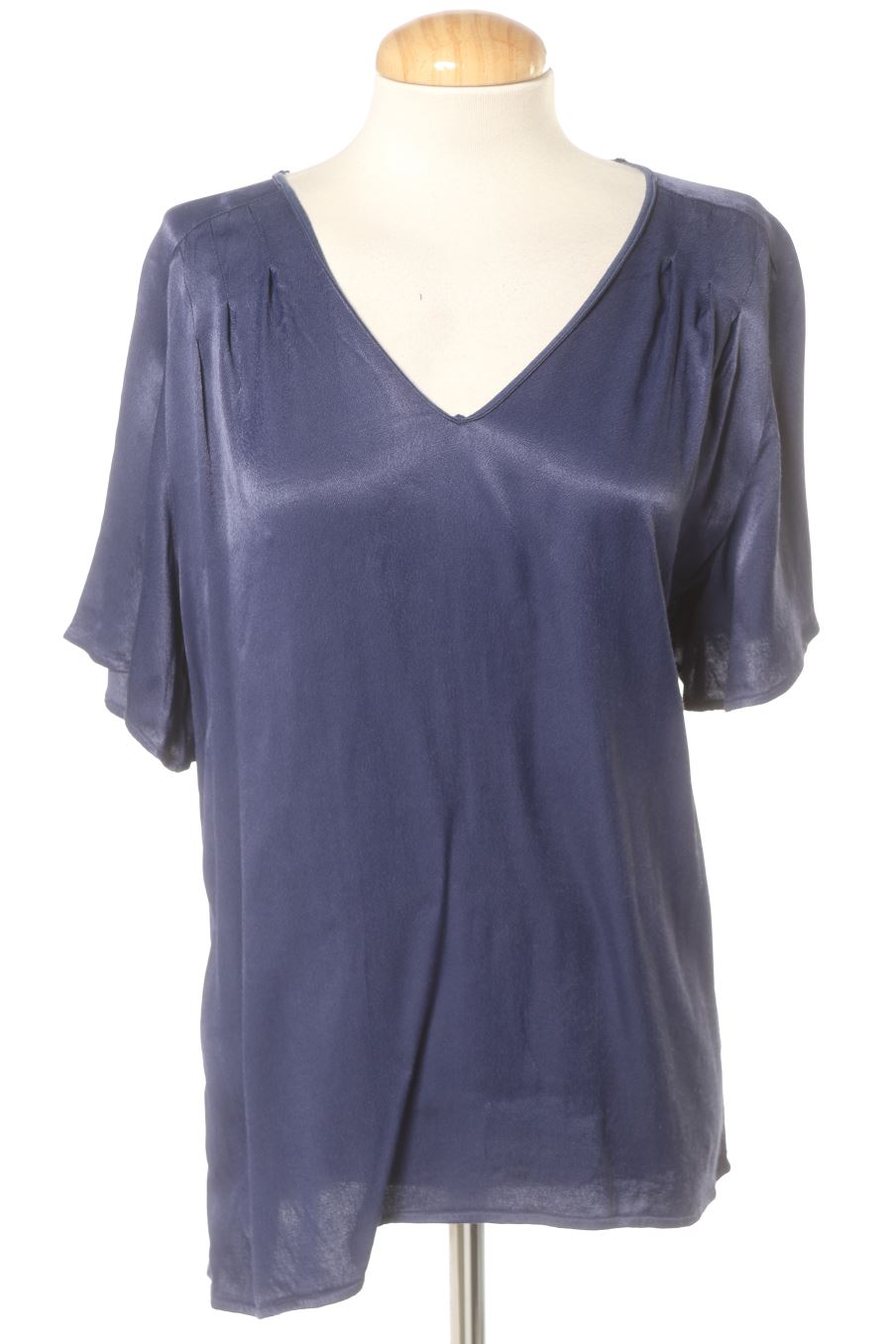Blusa de manga corta de Massimo Dutti de la talla XL, de color azul marino