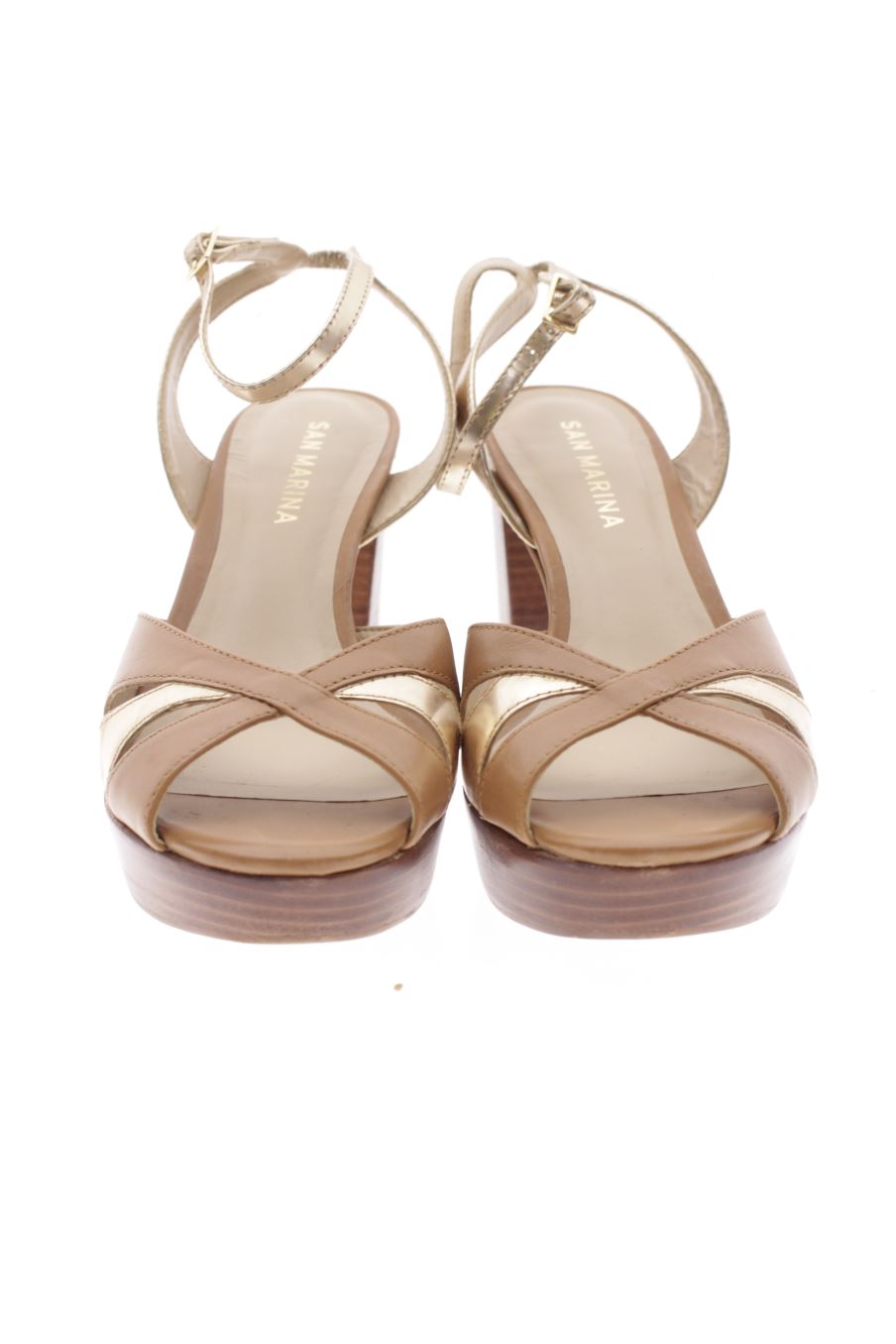 Sandalias tacon de San Marina de la talla 40, de color marrón de